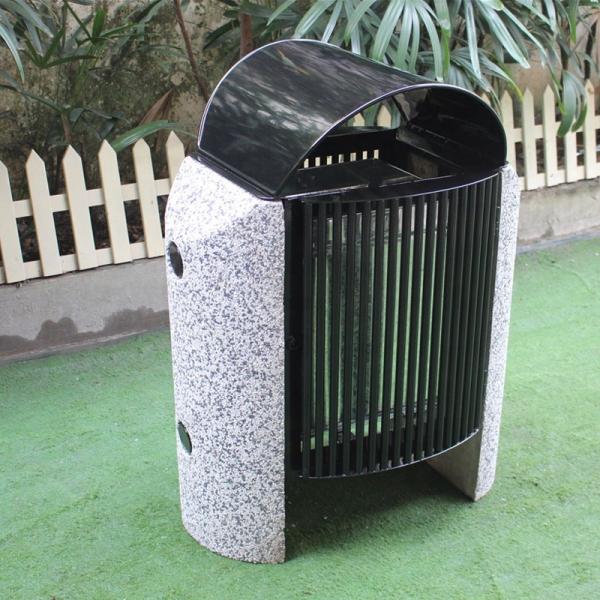 Quality Rectangular Metal Outdoor Trash Cans 740 X 500 X 930mm Size For Garbage wholesale