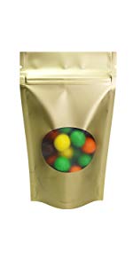 Semi-Clear Window Hang-Hole Stand-Up Zip lockk Pouch,Aluminum Packaging Bags Laser Zip lockk Stand up Resealable Pouches wit