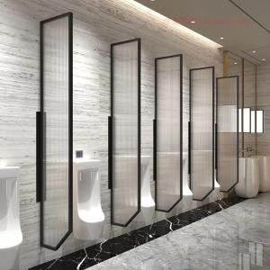 Cheap Public Tempered Glass Urinal Screen Partition Cubicle Toilet WC Divider Board for sale