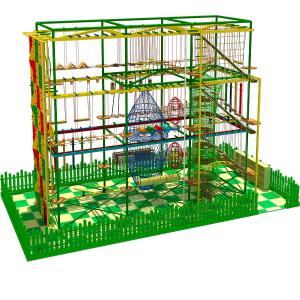 Indoor Adventure Rope Course Obstacle Course Multilevel ASTM Standard