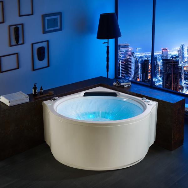 Quality Double Whirlpool Freestanding Soaking Bathtub Color Round Shape wholesale