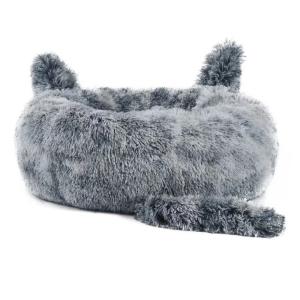 China Hot Sale Colorful Lovely Rabbit Ears Warm Winter Round Pet Dog Cat Bed Sofa For Pets on sale