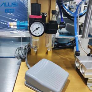 Pedal Control 300mm Height Bottle Capping Machine 4 Wheels Turning Screw Caps