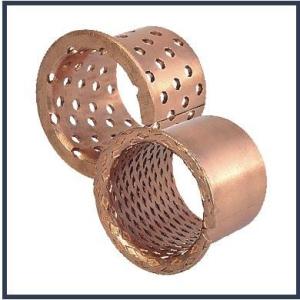 China CuSn8 Self Lubricating Plain Bearing , Metric Flanged Sleeve Bearing VSB-22 on sale