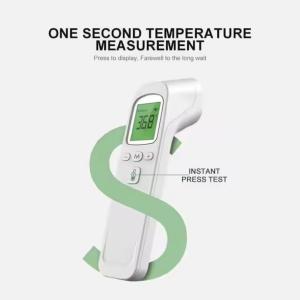 White No Touch Forehead Thermometer CE Certified Power Source 2 AAA Batteries