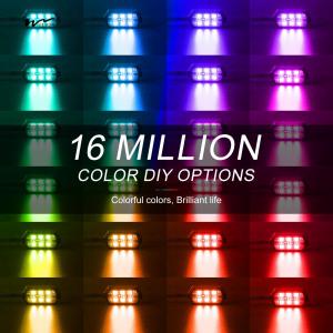 12 Pcs Motorcycle LED Light Kit APP/RF Control Waterproof 16 Million Color Brake