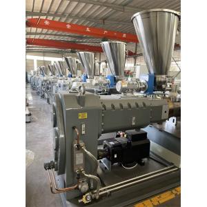 Rigid PVC Conical Screw Extruder , Plastic Twin Screw Machine