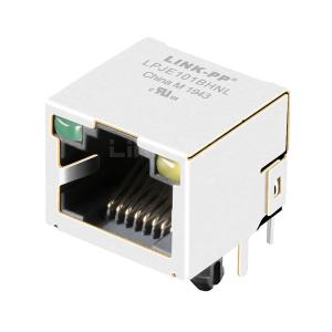 LPJE101BHNL Tab Up Green/Yellow LED 1x1 Port RJ45 Modular Jack without Magnetics