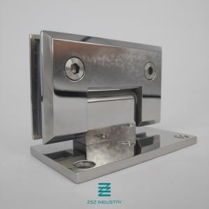 China Wall To Glass Stainless Steel Glass Door Hinges Middle Arc Shape H90mm X W on sale