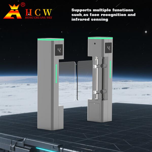 HCW Barrier Turnstile Gate with 600-1000mm Channel Width 30W DC Brushless Motor