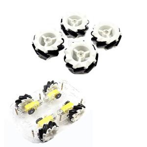 4WD Plastic Transparent Wheel Smart Car Chassis Kit For Mecanum