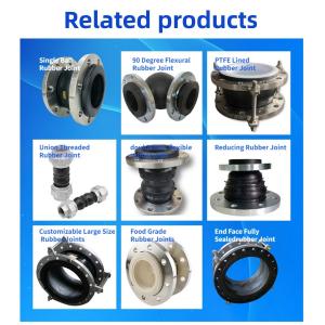 DN15-DN4000 Pipes Flexural Rubber Expansion Joint With Valve Support And 304