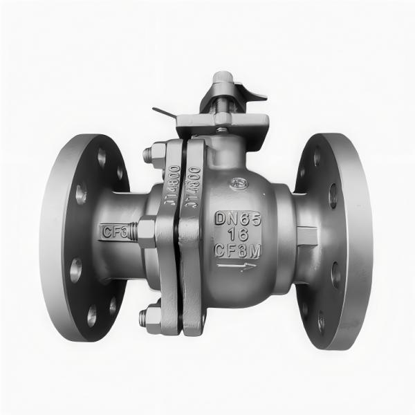Quality Manual 304L stainless steel ball valve, two-piece soft seal floating ball valve Q41F flange ball valve wholesale