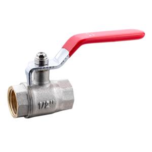 Cheap 1/2&quot; 12mm Female And Female BSP Thread Nickel Plated Brass Ball Valve For Connecting Pipes for sale