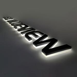 3d company name illuminated acrylic letter wall led store sign