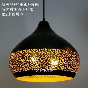 Southeast Asian Retro Vintage Hand Carved Pendant Lights for Living Room