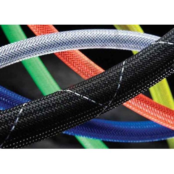 Quality Plastic Braided Computer Cable Sleeves , Expandable Braided Cable Sleeving wholesale