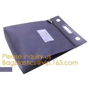 Locking Bank Bag Canvas with Hard Handles Black,Promotional Customized Nylon