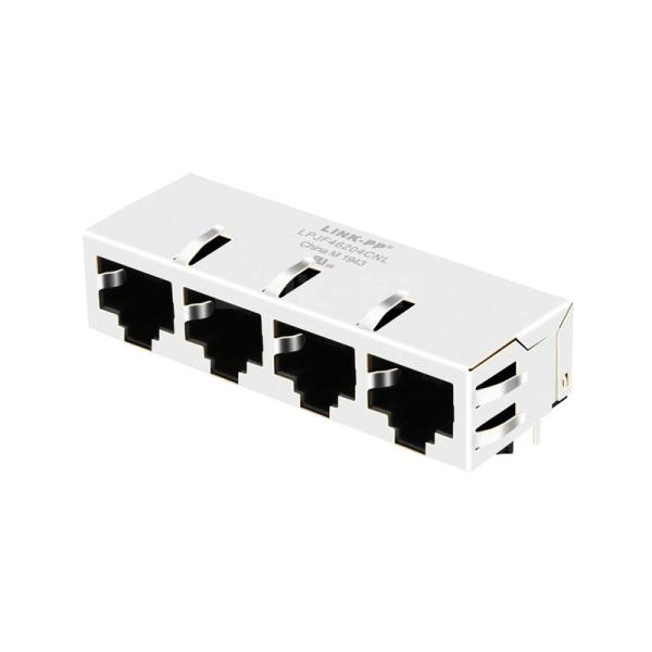 Quality Pulse J8064E64NL Compatible LINK-PP LPJF46204CNL 10/100 Base-T Tab Down Without LED 1x4 Port Ethernet Jack RJ45 wholesale