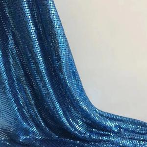 Woven Colorful Wire Metal Sequin Fabric Embroidered Moderate Flexibility