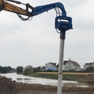 River Canal Hydraulic Pile Driver - Excavator-Mounted & High-Efficiency Piling