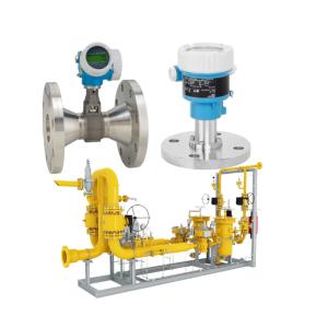 Natural gas valve skid equipped with an Endress+Hauser Proline Prowirl R 200