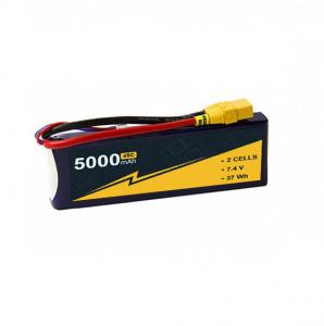 China 45~90C 5000mAh 2S RC Plane Receiver Battery 7.4V RC Glider Battery on sale