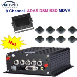 1080P H265 DUAL SD Card 8 Channel Mobile DVR with HDD Max 2TB for Taxi Trucks