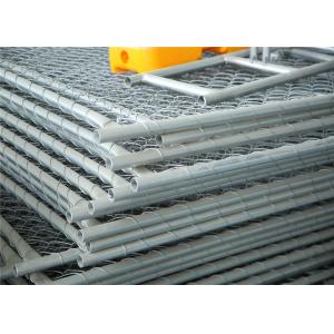 Chain Link Fabric Construction Fence Panels 6' height width 14' width Mesh 65mm