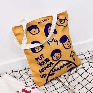 Korean version of cartoon character printing ladies small square shoulder bag