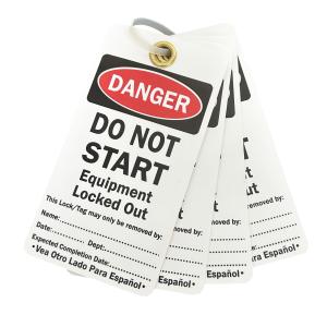Customized Durable Plastic Safety Tag Design Preventing Accidents