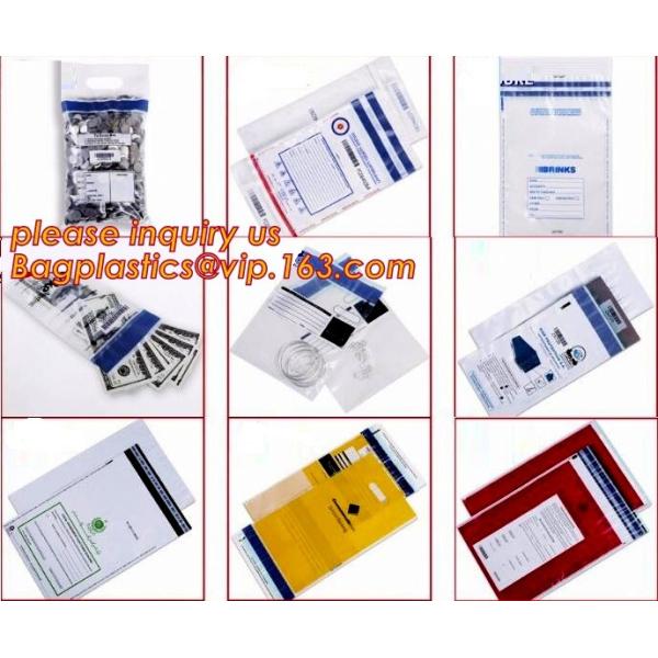 Bank Money Coin Pe Plastic Reusable Secure Seal Deposit Tamper Proof Evident Bag Manufacturer, money locking security ba