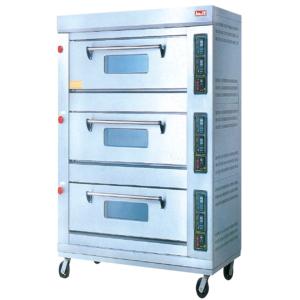 Energy-Saving Electric Baking Ovens With 3 Layer 9 Trays For Catering Industry