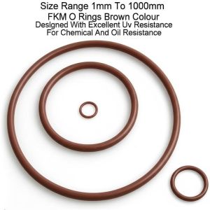 Cheap Size Range 1mm To 1000mm FKM O Rings Brown Colour Designed With Excellent Uv Resistance For Chemical And Oil Resistance for sale