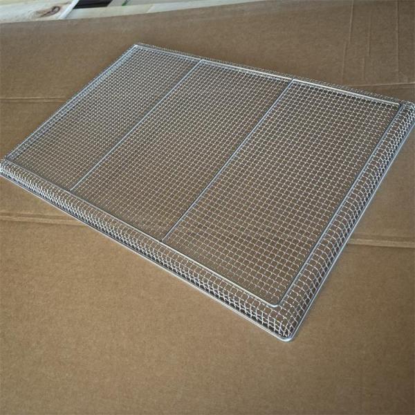 Customized SS 304 316 Food Grade Stainless Steel Metal Woven Food Drying Mesh Tray Herbs Fruit Plants Dehydrator Tray