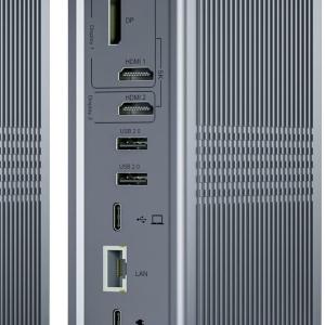 16 Ports Displaylink Usb C Hub Dual 4k 60hz 10Gbps USB Desktop Docking Station