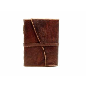 Genuine Leather Travel Journal Notebook Size 120 * 190mm With Leather Strap