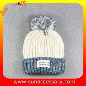 AK17014 Sun Accessory customized wholesale knitted beanie caps and hats with Pom