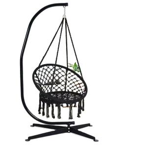 Modern Design Double Hammock Chair Stand Space Saving for Camping and Small