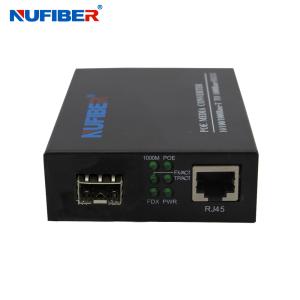 Gigabit POE 15W SFP to RJ45 Optical Media Converter 100/1000Mbps SFP to UTP POE