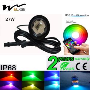 IP68 27W Boat Drain Plug Light COB Drain Plug Underwater Light