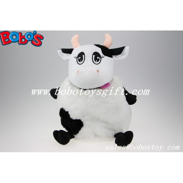 Quality 0-10 Age Baby Soft Cartoon Cow Animal Bag Plush Backpack wholesale