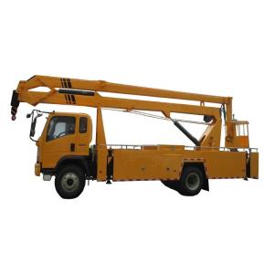 14m Telescopic Boom High Altitude Operation Truck Sinotruk 4x2 Hydraulic