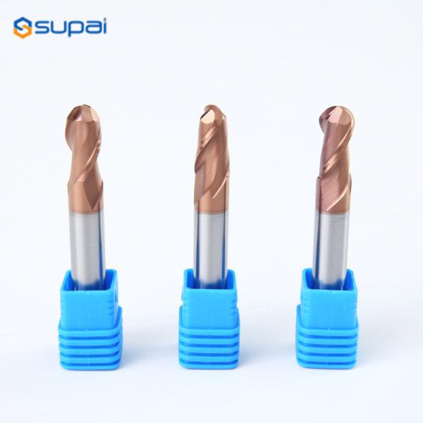 Quality HRC55 CNC Ball Nose Spiral End Mills Vollhartmetall For Wood wholesale