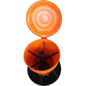 China Poultry Plastic Feed Troughs Orange Plastic Animal Feed Troughs on sale