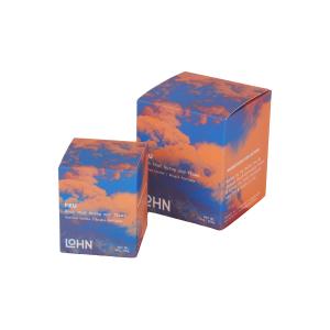 Sunset Glow Personalised Candle Boxes , Tuck End coated paper box