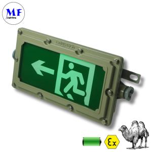 Cheap Battery Back Up Luminaries Atex LED Fireproof Exit Sign Emergency Light with IP65 Waterproof for sale
