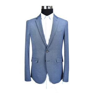 China Slim Fit Mens Knit Blazer , Gray Knit Blazer Half Lining Blue Mix Adults on sale