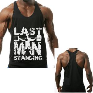 mens gym singlet with weightlifting y-back gym singlet for men