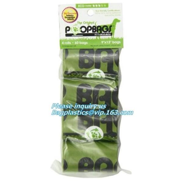 Cornstarch 100% compostable biodegradable dog poop bags, Dispenser with recycle